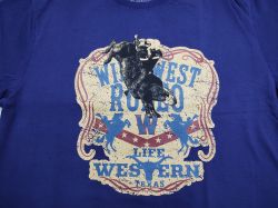 Ref: EST6 - Camiseta Country Life Western Touro Azul Marinho